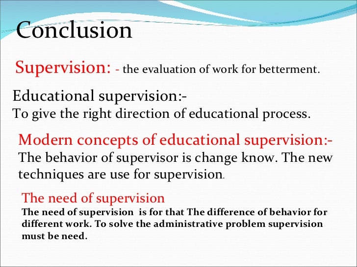 qualities of a good supervisor in education